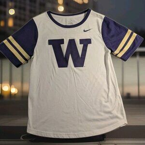 NIKE UW Fan Jersey Shirt - White with Purple / Gold Size Women's Medium